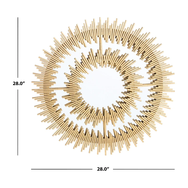 Safavieh Kalani Gold Wall Mount Sunburst Wall Mirror