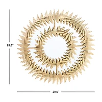 Safavieh Kalani Gold Wall Mount Sunburst Wall Mirror