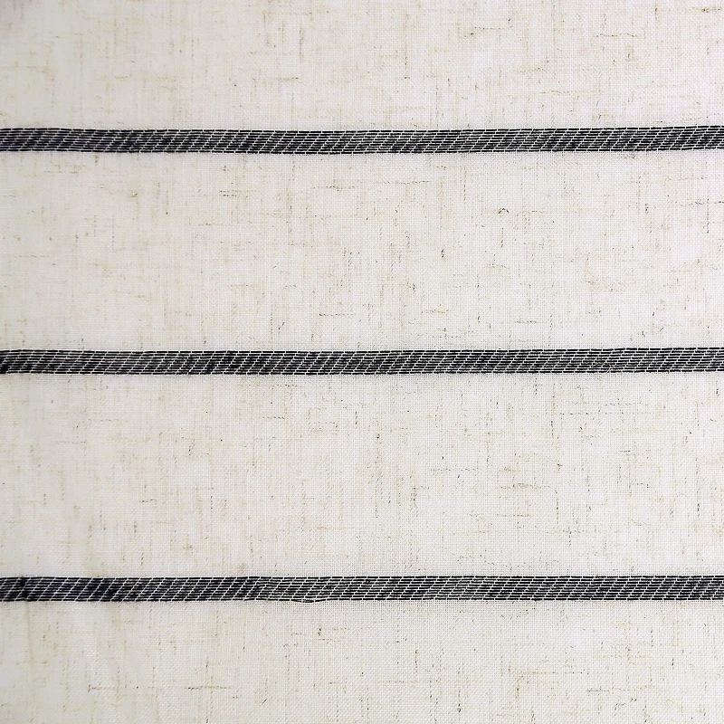 Clean Window Twill Stripe Anti-Dust Rod Pocket Sheer Single Curtain Panel