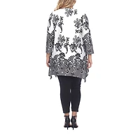 White Mark Plus Womens Scoop Neck 3/4 Sleeve Tunic Top
