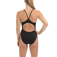 Dolfin Reliance Solid V-Back Womens Moderate Coverage One Piece Swimsuit