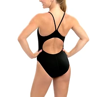 Dolfin Reliance Solid V-Back Womens Moderate Coverage One Piece Swimsuit