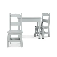Melissa & Doug Wooden Table & Chairs (Gray)