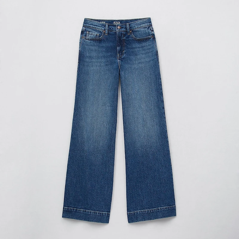 a.n.a Womens High Rise Wide Leg Jean