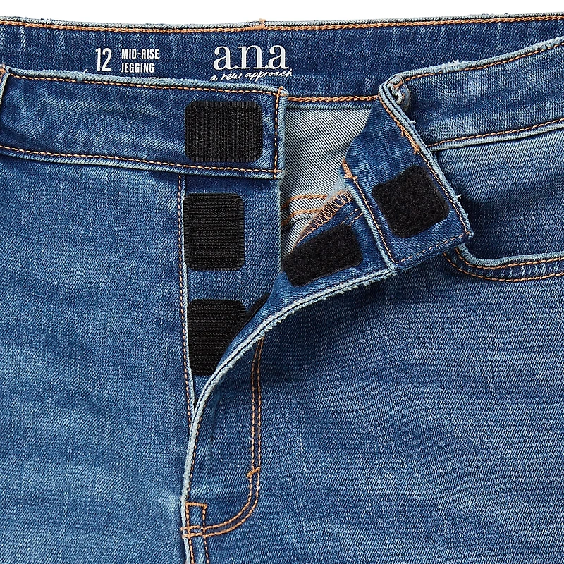 a.n.a Womens Mid Rise Adaptive Hidden Access Opening Skinny Fit Jegging Jean
