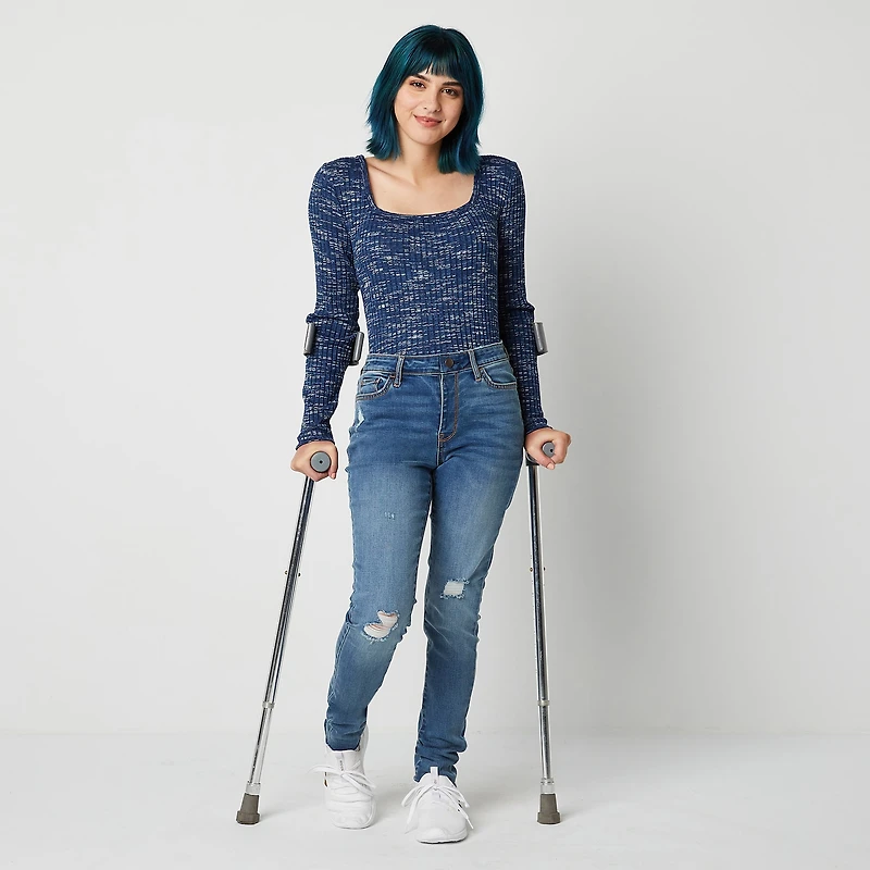a.n.a Womens Mid Rise Adaptive Hidden Access Opening Skinny Fit Jegging Jean