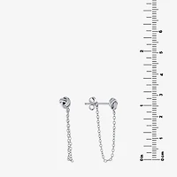 Silver Treasures Sterling Silver Knot Drop Earrings