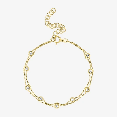 Diamond Addiction (G-H / Si2-I1) 10K Gold 8 Inch Cable Chain Bracelet