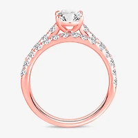 Signature By Modern Bride (H-I / Si1-Si2) Womens 2 CT. T.W. Lab Grown White Diamond 14K Gold Oval Bridal Set
