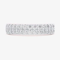 (G-H / Vs1-Vs2) Womens 4MM 3/4 CT. T.W. Lab Grown White Diamond 10K Gold Anniversary Band