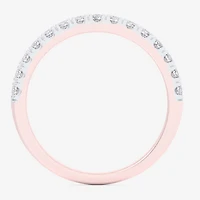 (G-H / Vs1-Vs2) Womens 4MM 3/4 CT. T.W. Lab Grown White Diamond 10K Gold Anniversary Band