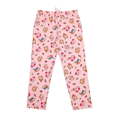 Womens Plush Kirby Pajama Pants