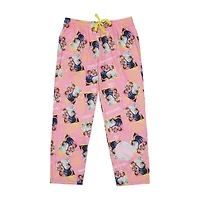 Womens Plush Crew Neck Short Sleeve 2-pc. Pajama Set