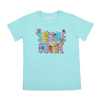 Womens Sesame Street Plush Crew Neck Short Sleeve 2-pc. Pajama Set