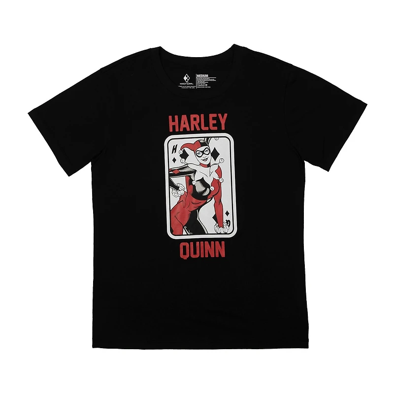 Harley Quinn Womens Plush Crew Neck Short Sleeve 2-pc. Pajama Set
