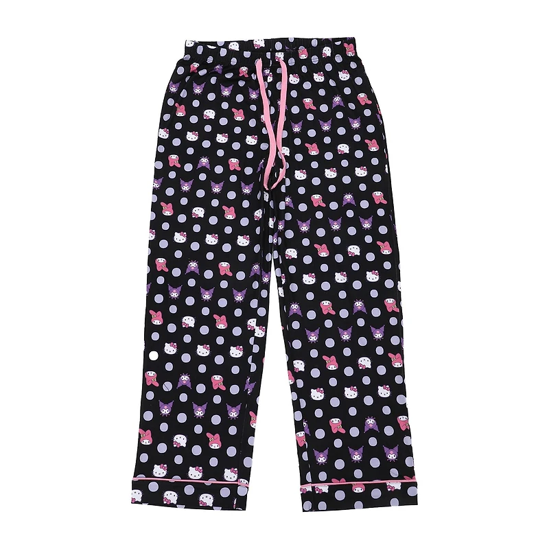 Womens Hello Kitty Plush Crew Neck Short Sleeve 2-pc. Pajama Set