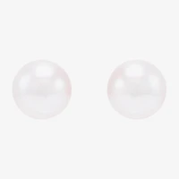 Certified Sofia™ 10K Gold 6-6.5mm Cultured Freshwater Pearl Stud Earrings