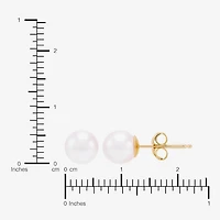 Certified Sofia™ 10K Gold 6-6.5mm Cultured Freshwater Pearl Stud Earrings