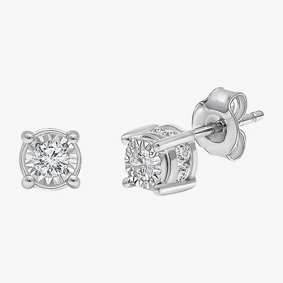 TruMiracle 1/2 CT. T.W. Natural Diamond 10K or 14K Gold Round Stud Earrings