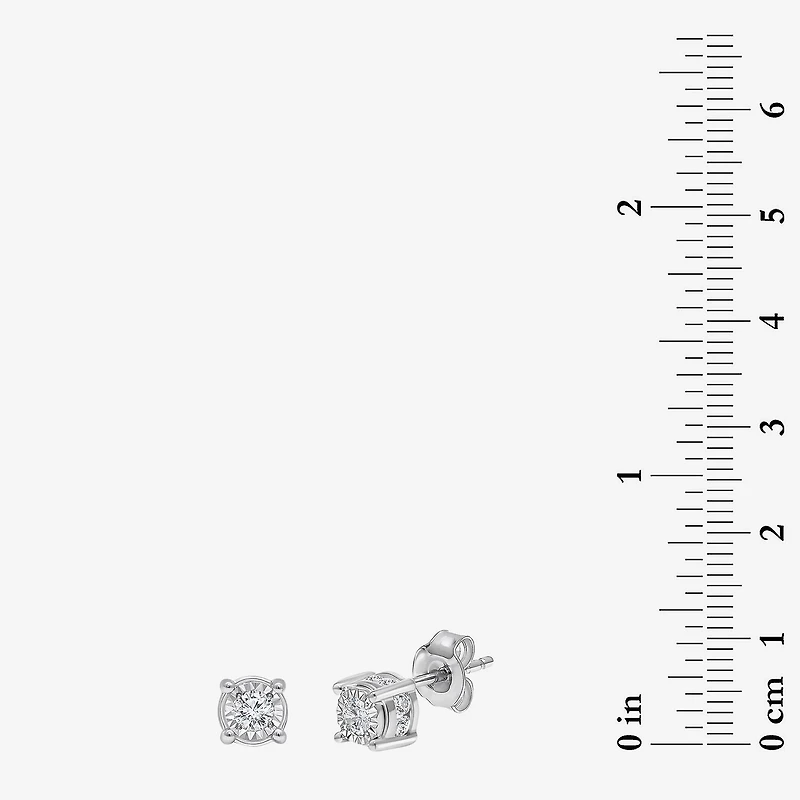 TruMiracle 1/2 CT. T.W. Natural Diamond 10K or 14K Gold Round Stud Earrings