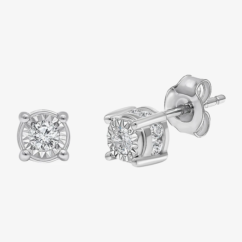 Tru Miracle 1/2 CT. T.W. Lab-Grown White Diamond 10K Gold 5.8mm Stud Earrings