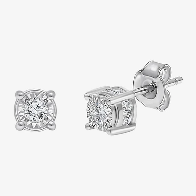 Tru Miracle 1/2 CT. T.W. Lab-Grown White Diamond 10K Gold 5.8mm Stud Earrings