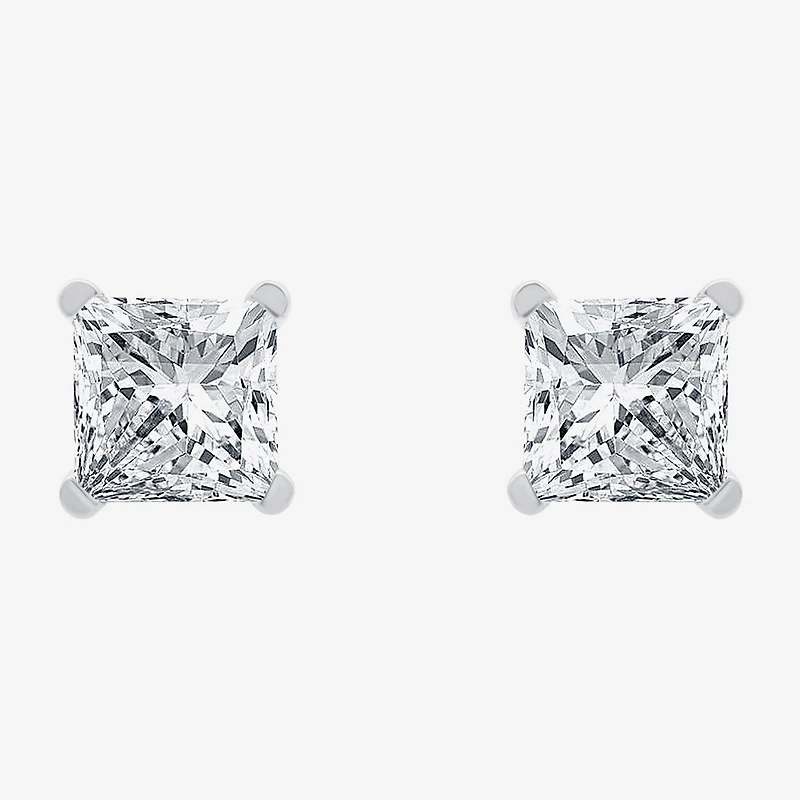 Ever Star 3/4 CT. T.W. Lab-Grown (G/ Si1-Si2) Diamond Princess-cut Stud Earrings 10K or 14K Gold