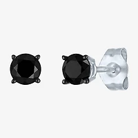 1/2 CT.T.W. Color-Enhanced Black Diamond Studs 10K White Gold