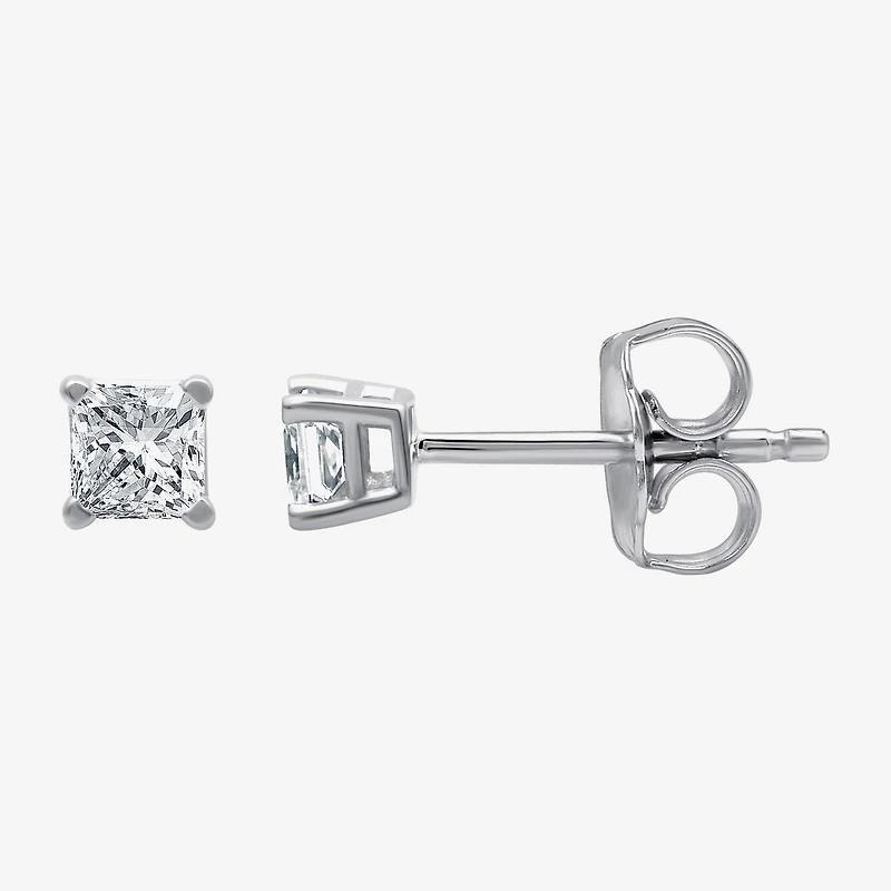 ( G/SI1-SI2 ) 3/8 CT. T.W. Lab-Grown Diamond Princess-cut Stud Earrings 10K Gold