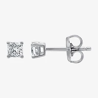 ( G/SI1-SI2 ) 3/8 CT. T.W. Lab-Grown Diamond Princess-cut Stud Earrings 10K Gold