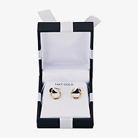 Womens 14K Gold 11.5mm Round Hoop Earrings