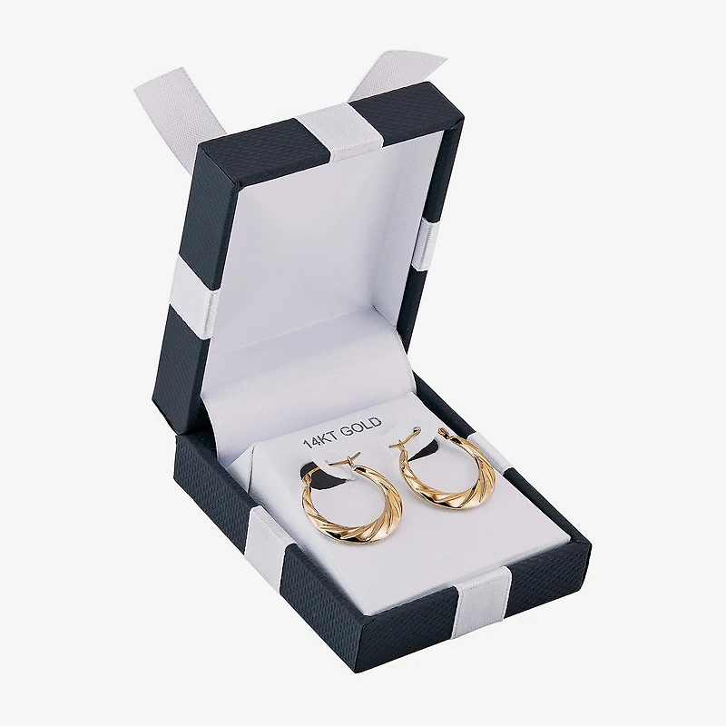 Womens 14K Gold 20.1mm Round Hoop Earrings
