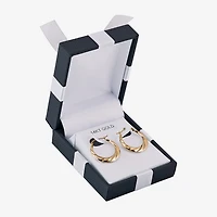 Womens 14K Gold 20.1mm Round Hoop Earrings