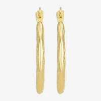 Womens 10K Gold 22.5mm Round Hoop Earrings