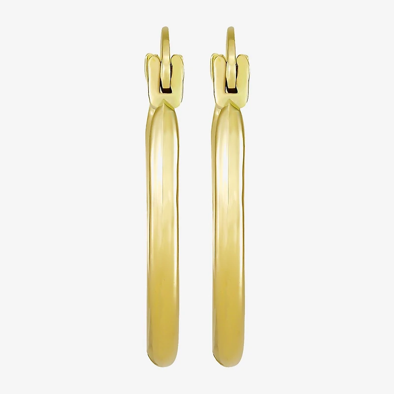 Womens 10K Gold 22mm Round Hoop Earrings