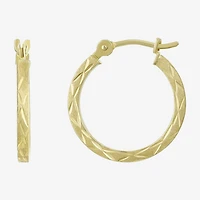 Womens 14K Gold 15mm Hoop Earrings