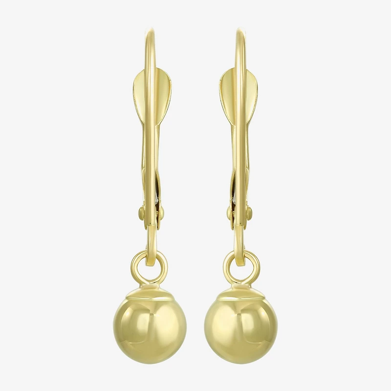 14K Gold Ball Drop Earrings