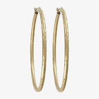 Womens 14K Gold 37mm Hoop Earrings