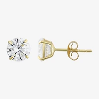 Cubic Zirconia 10K Gold 6mm Stud Earrings