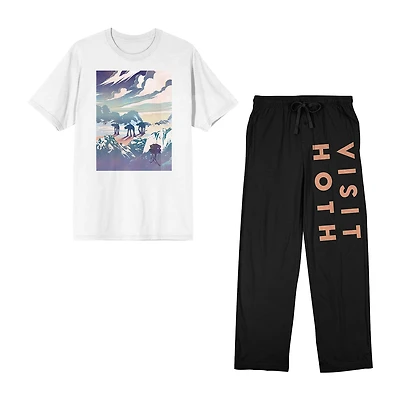 Star Wars Mens Fleece Crew Neck Short Sleeve 2-pc. Pajama Set