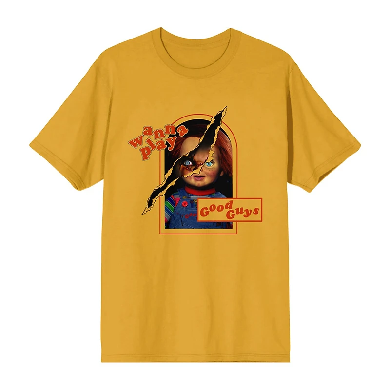 Chucky Mens Crew Neck Short Sleeve 2-pc. Pajama Set