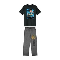 Harry Potter Mens Crew Neck Short Sleeve 2-pc. Pajama Set