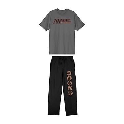 Magic The Gathering Mens Crew Neck Short Sleeve 2-pc. Pajama Set