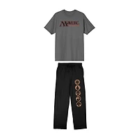 Magic The Gathering Mens Crew Neck Short Sleeve 2-pc. Pajama Set