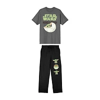 Star Wars Mens Crew Neck Short Sleeve 2-pc. Pajama Set