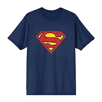 Superman Mens Crew Neck Short Sleeve 2-pc. Pajama Set
