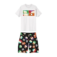 South Park Mens Crew Neck Short Sleeve 2-pc. Pajama Set