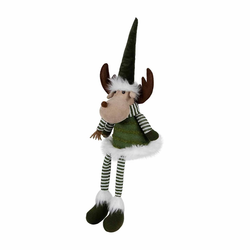 Northlight 20" Striped Legs Moose Christmas Tabletop Decor