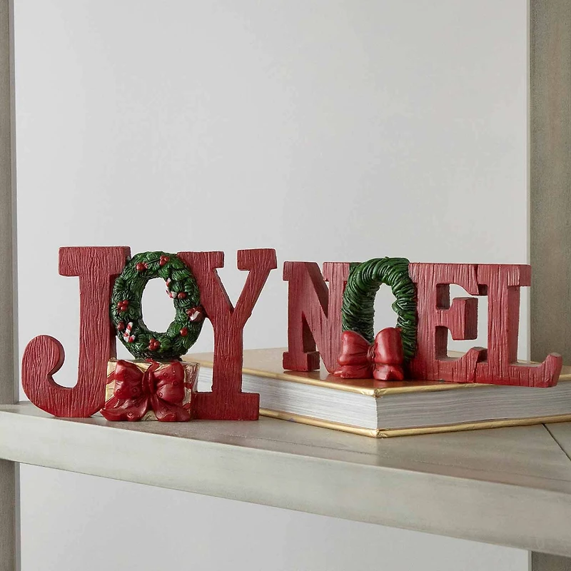 Northlight Wreath And Bow 2-pc. Christmas Tabletop Decor