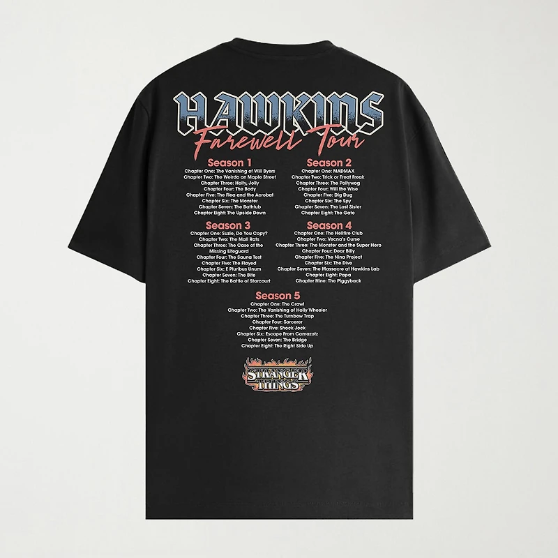 Novelty Mens Crew Neck Short Sleeve Regular Fit Stranger Things Graphic T-Shirt